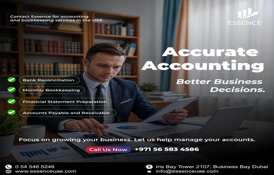 Essence Accounting advisor reviewing accounts for a foreign-owned UAE company
