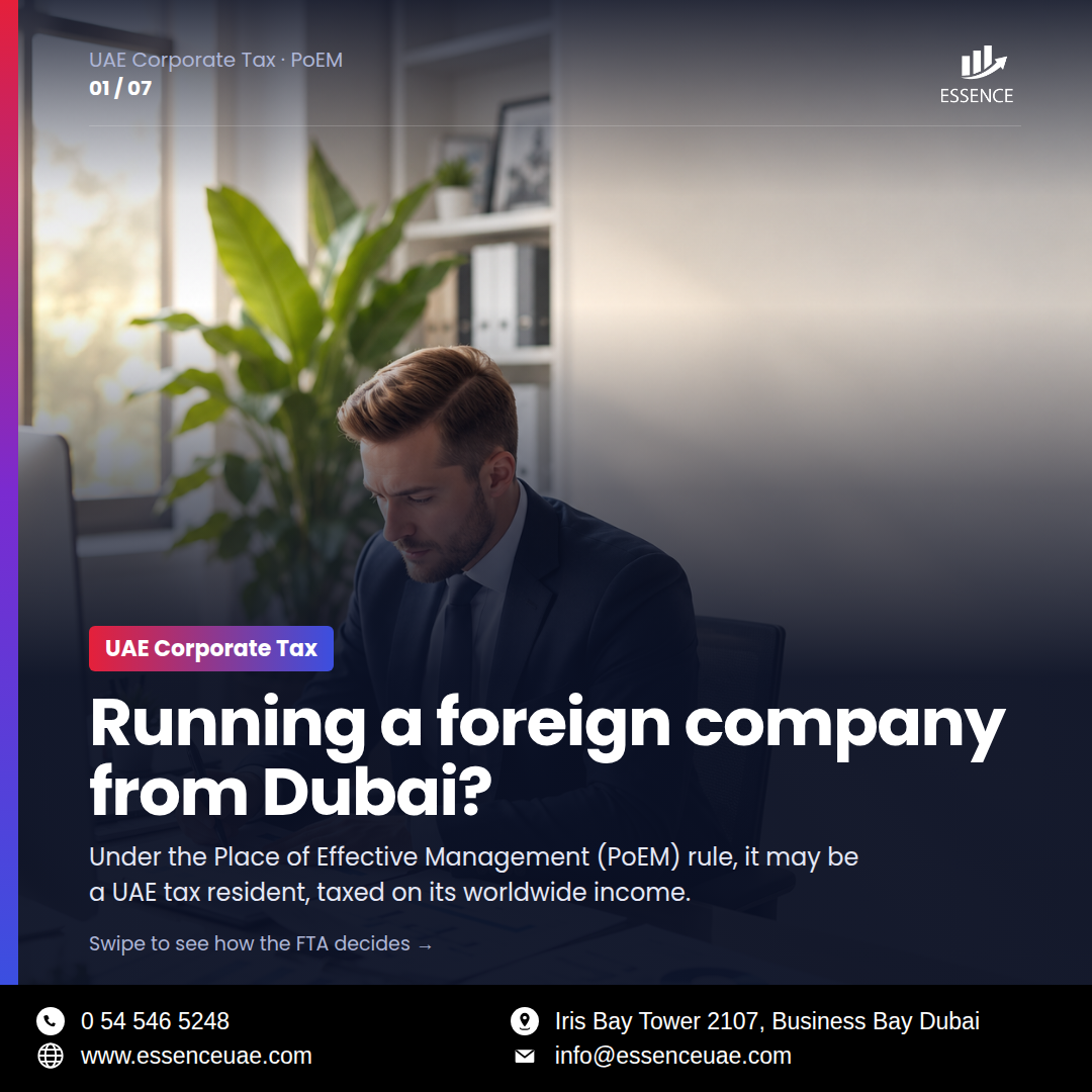 Running a foreign company from Dubai: Place of Effective Management under UAE Corporate Tax